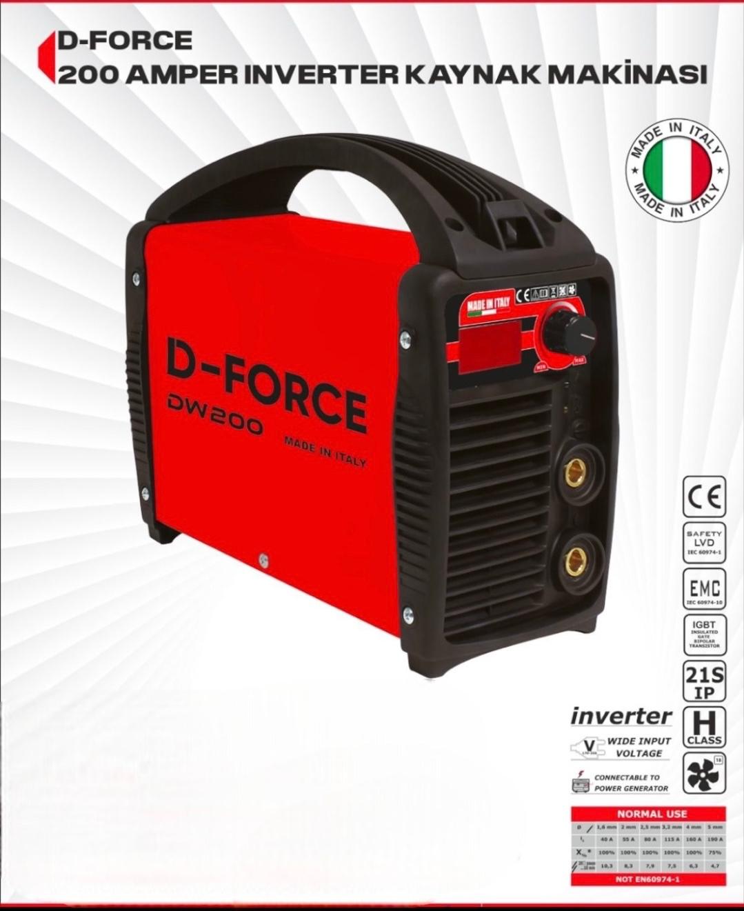 D-FORCE INVERTER KAYNAK MAKİNESİ 200 AMPER